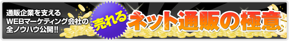 通販企業を支えるWEBマーケティング会社の全ノウハウ公開！！売れるネット通販の極意