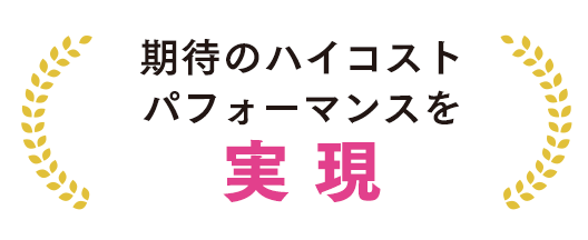 期待のハイコストパフォーマンスを実現